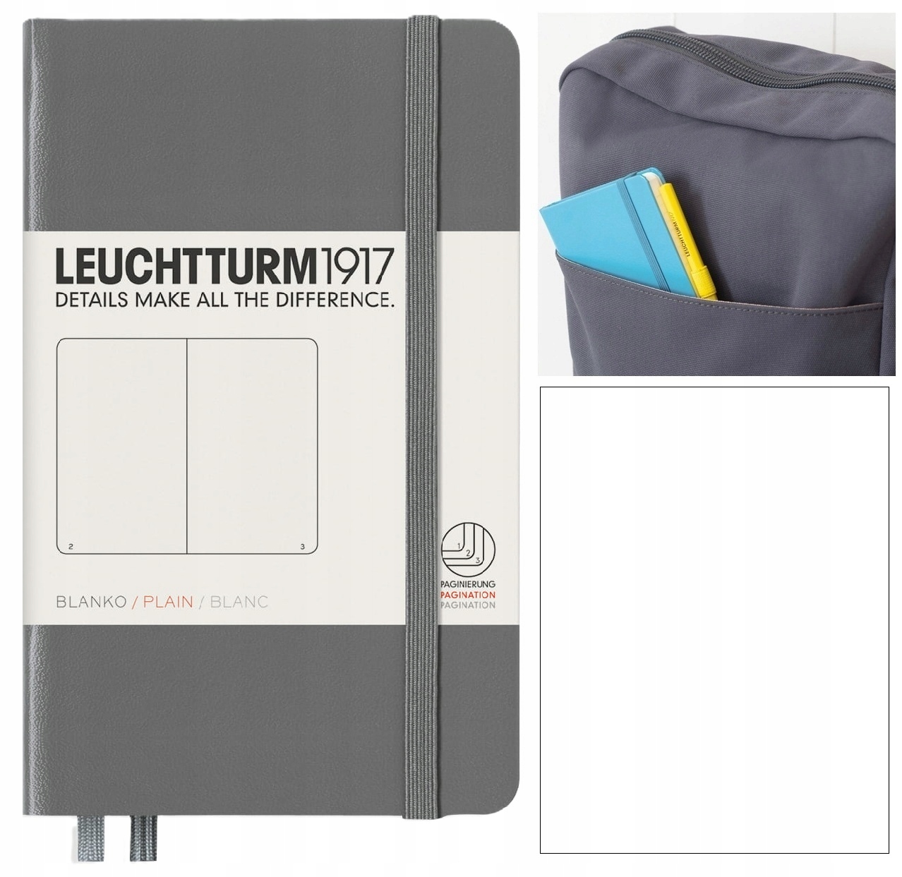 LEUCHTTURM1917 Notatnik Notes A6 szkicownik brulion gładki Antracytowy