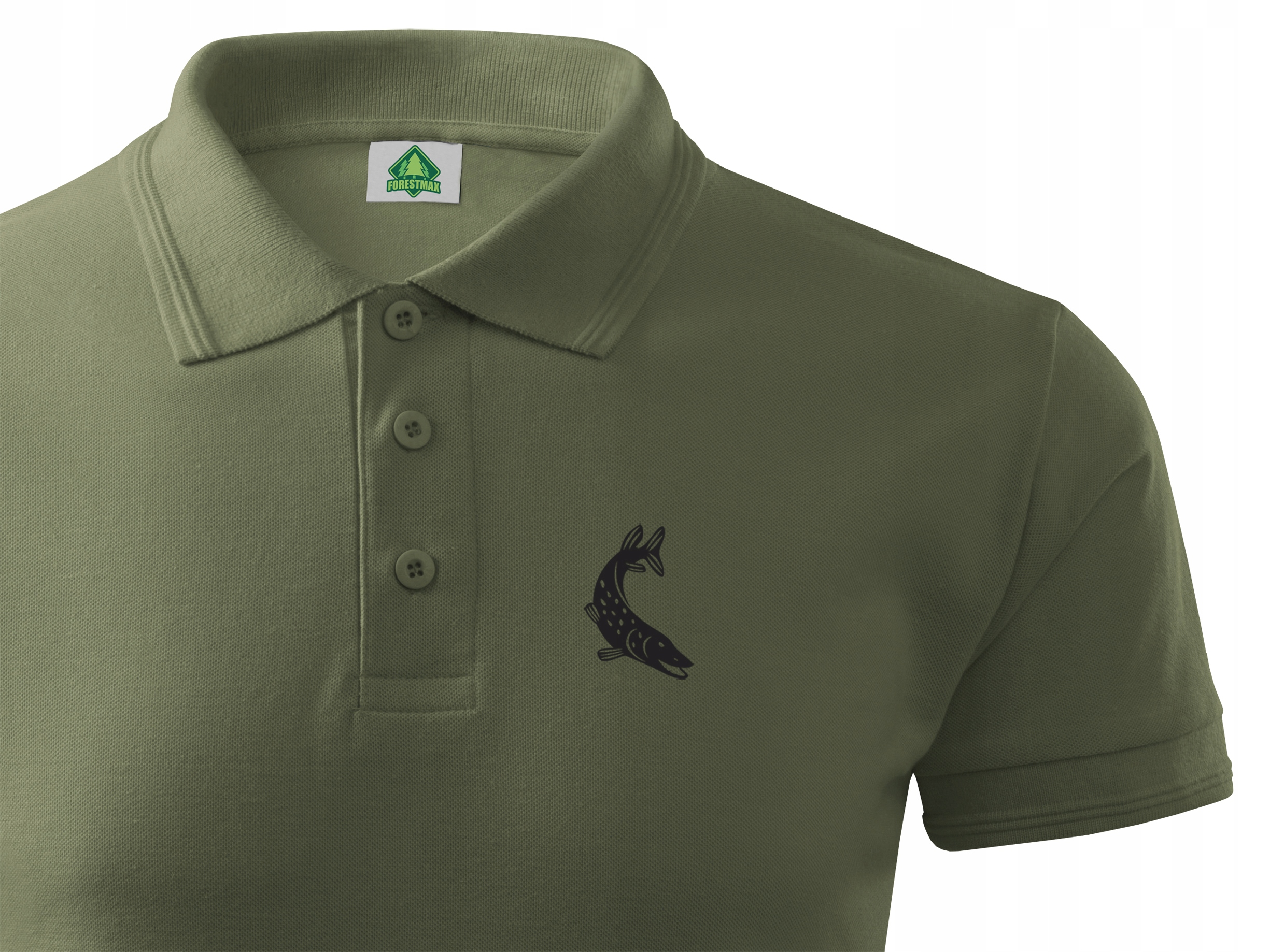 

Wędkarska Polówka Khaki Koszulka Polo Szczupak M