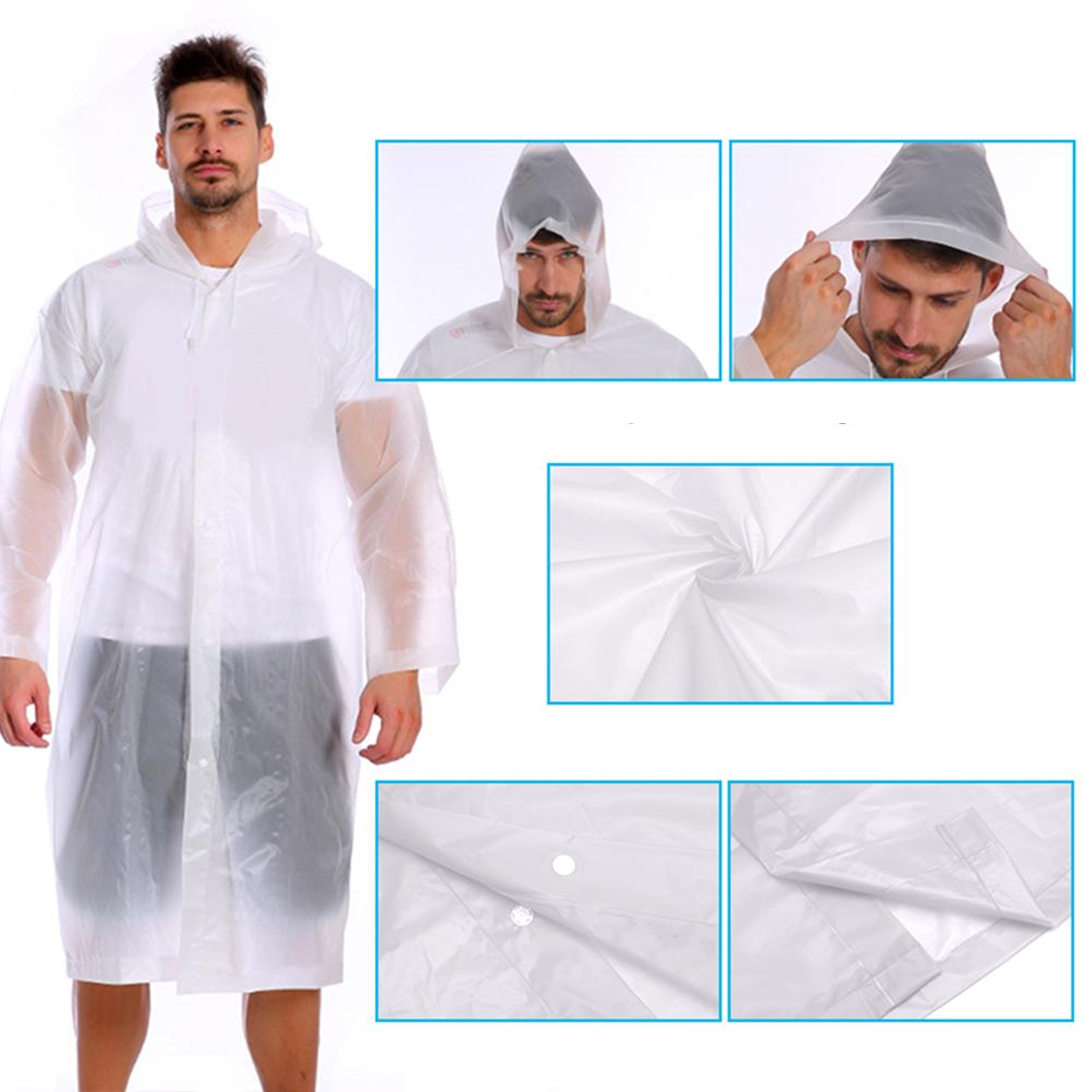 PONCZO PONCHO PELERYNA PRZECIWDESZCZOWA Z KAPTUREM NA ROWER UNIWERSALNE Rozmiar uniwersalny