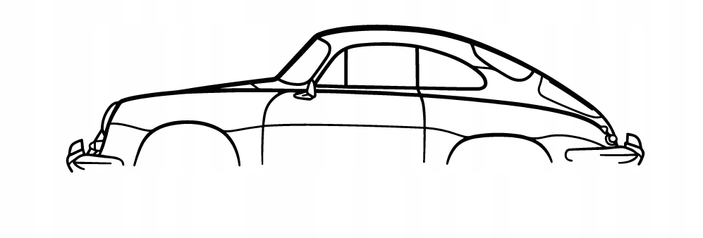 nástěnná dekorace Obraz do auta Porsche 356 Coupe