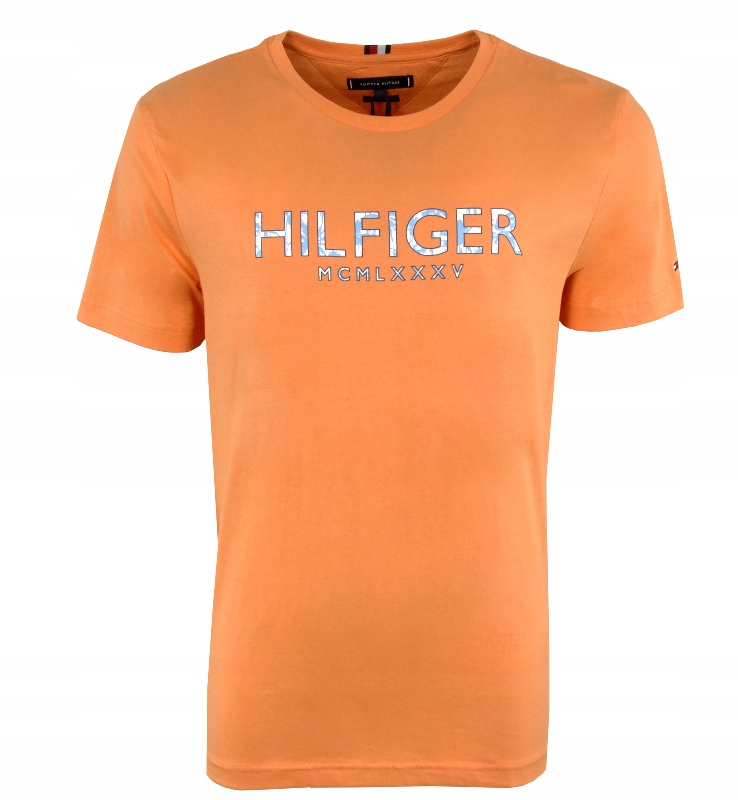 

Tommy Hilfiger, t-shirt męski, pomarańczowy, XL