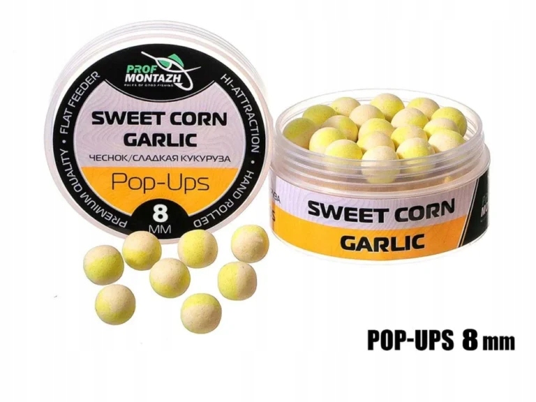 Plovoucí Boilie Pop-Up 8 mm Kukurydza/Czosnek