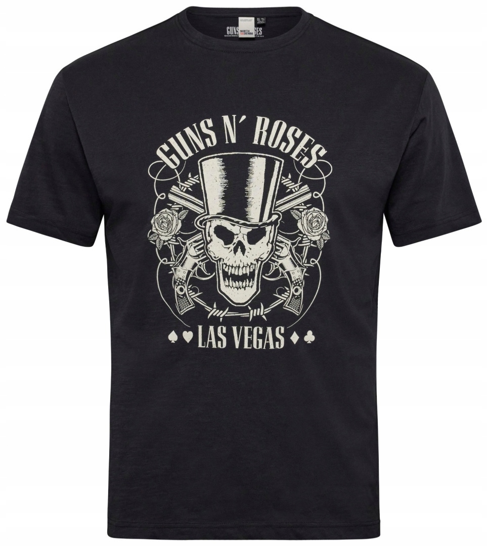 North 56Denim Velké Tričko Guns N roses Černá 6XL obvod 144 cm