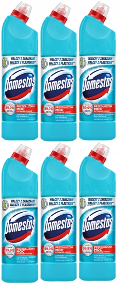 Levně 6 × Domestos čisticí a dezinfekční přípravek na Wc Atlantic Fresh 750 ml