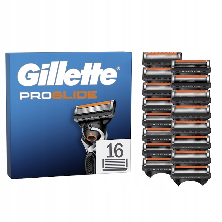 Gillette ProGlide Wkłady wymienne z 5 ostrzami i precyzyjnym trymerem 16szt