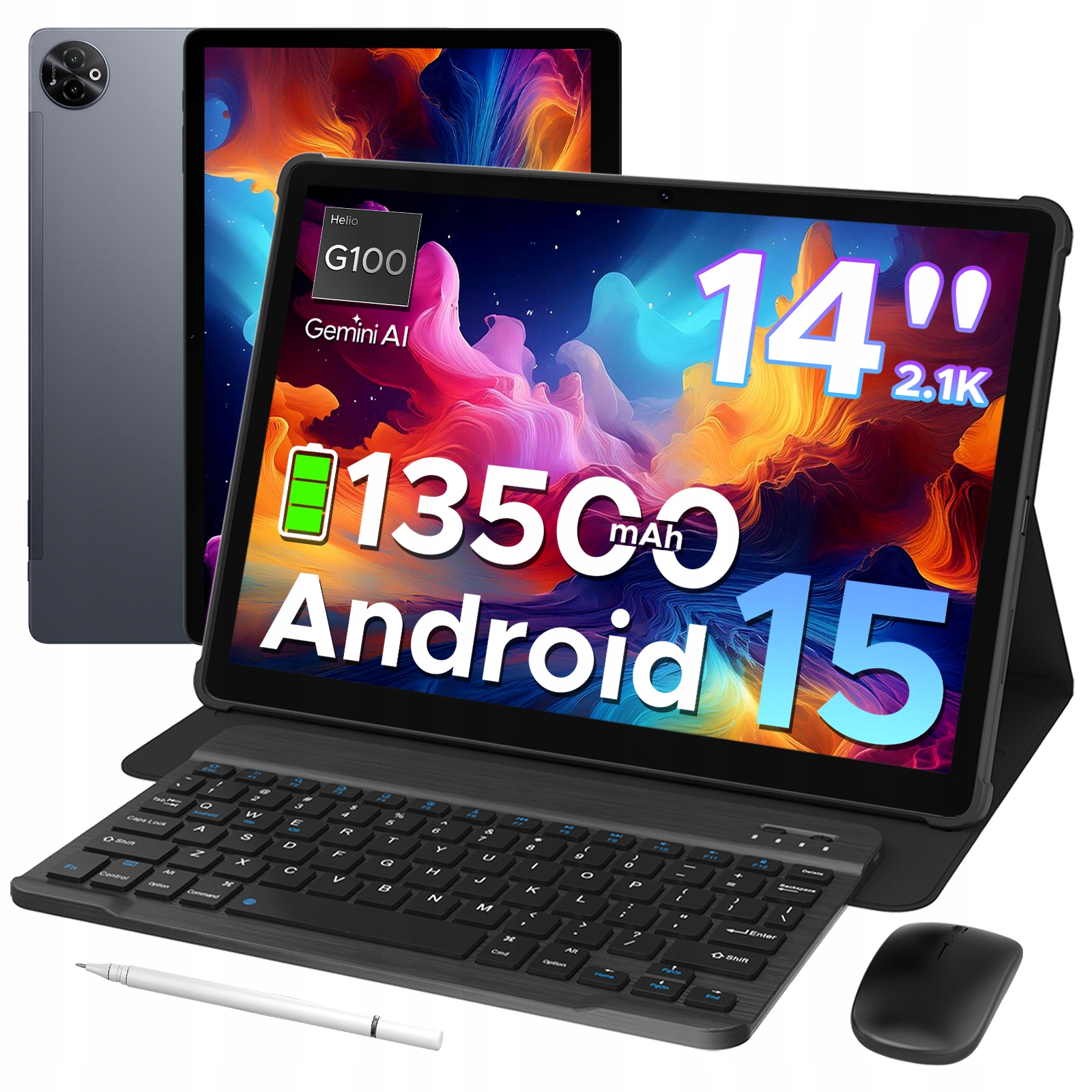 Tablet 4G Veľký displej Doogee TabE3MAX 14" Keyboard 13500 mAh 32+256 Gb Android