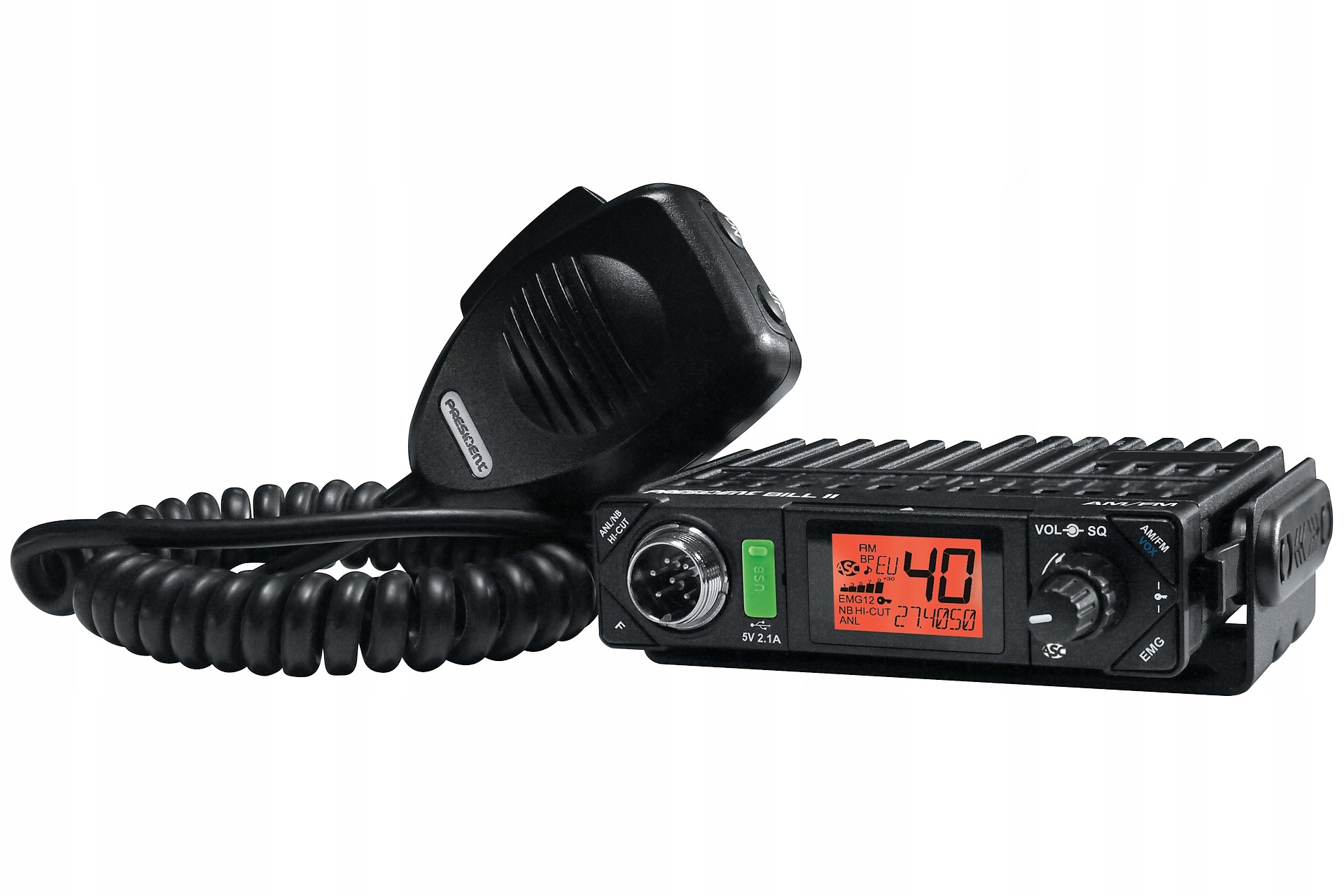 Cb rádio President Bill II+ Asc Nrc Usb automatické blokování šumu