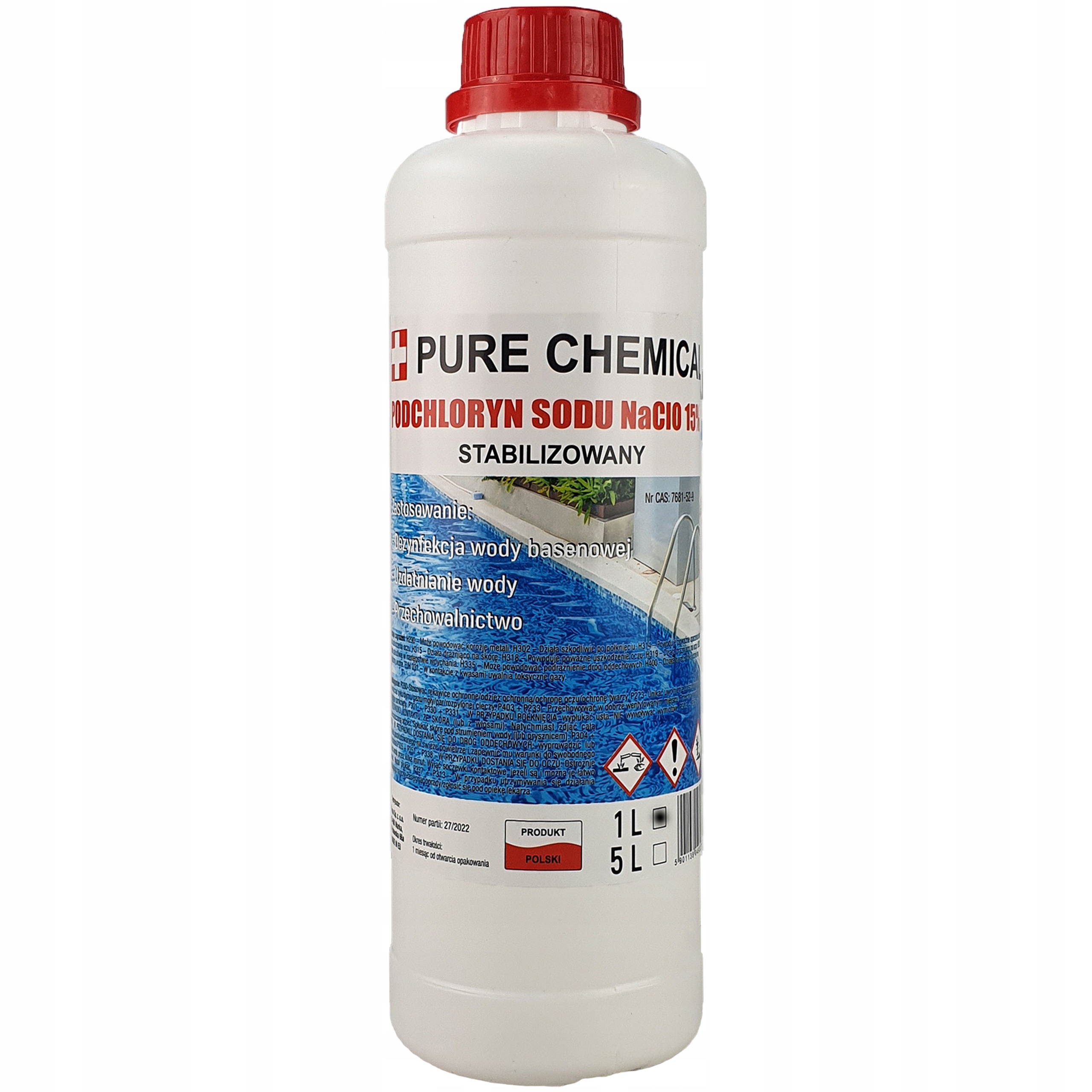 

Podchloryn Sodu 15% Stabilizowany Do Basenu 1L
