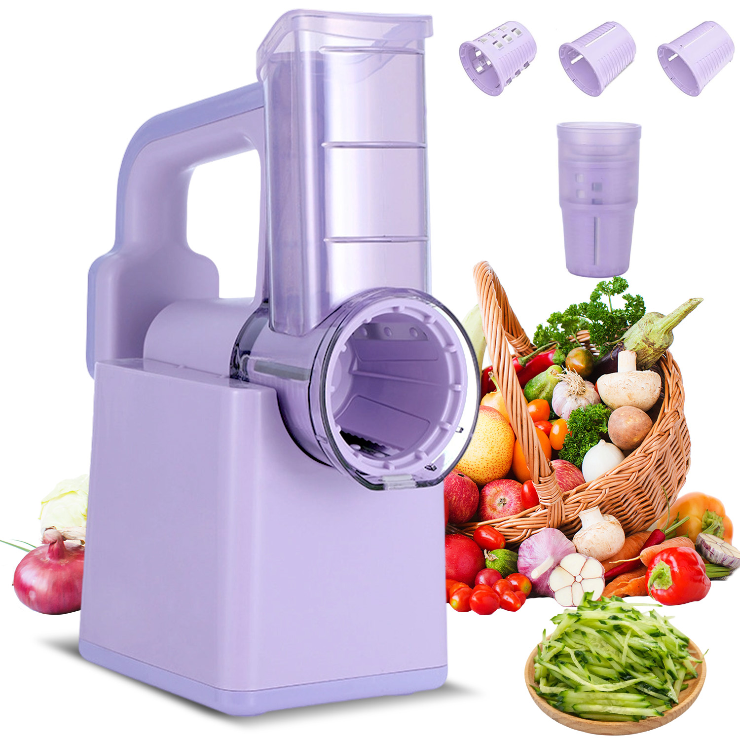 Elektrický kráječ na Zeleniny ovoce se 3 čepelemi Sekáček na led