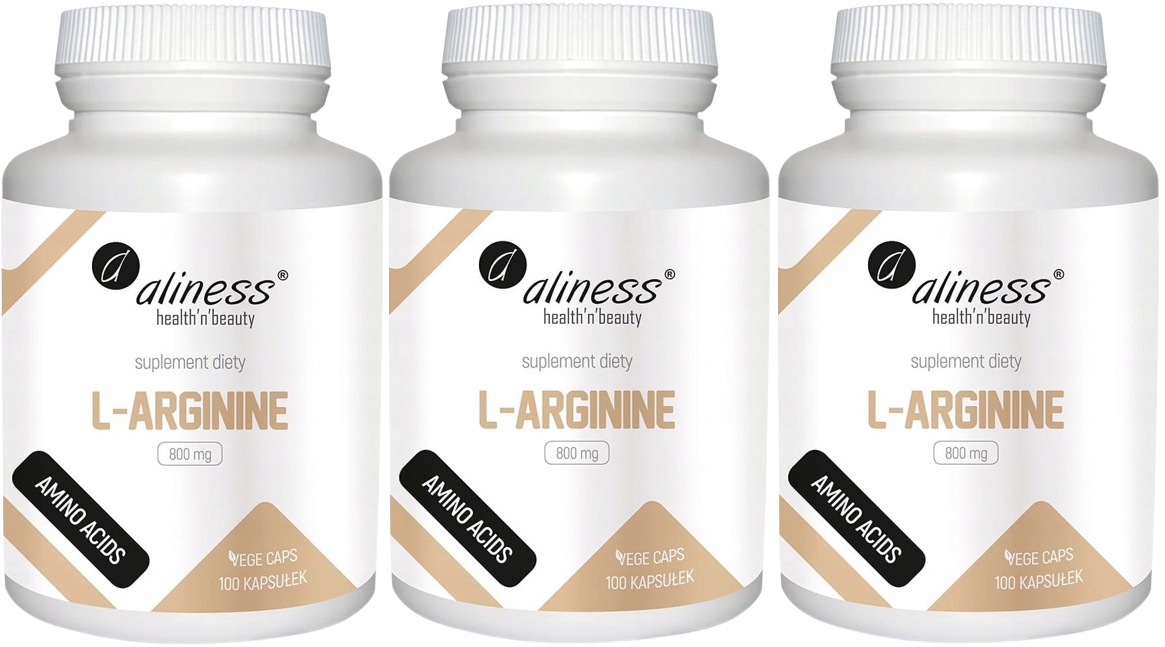 3 kusy L-argininu 800 mg x 100 kapslí. Aliness Metabolismus tuků Erekce