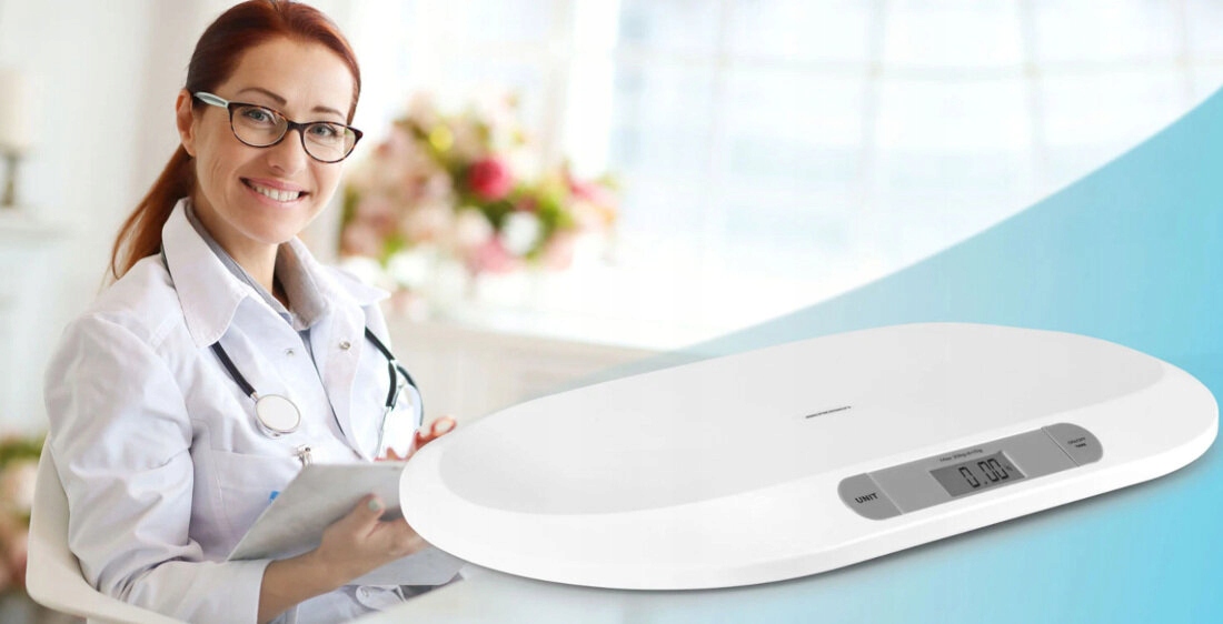 Waga dla niemowląt BERDSEN BW-141 Biały Zasilanie bateryjne