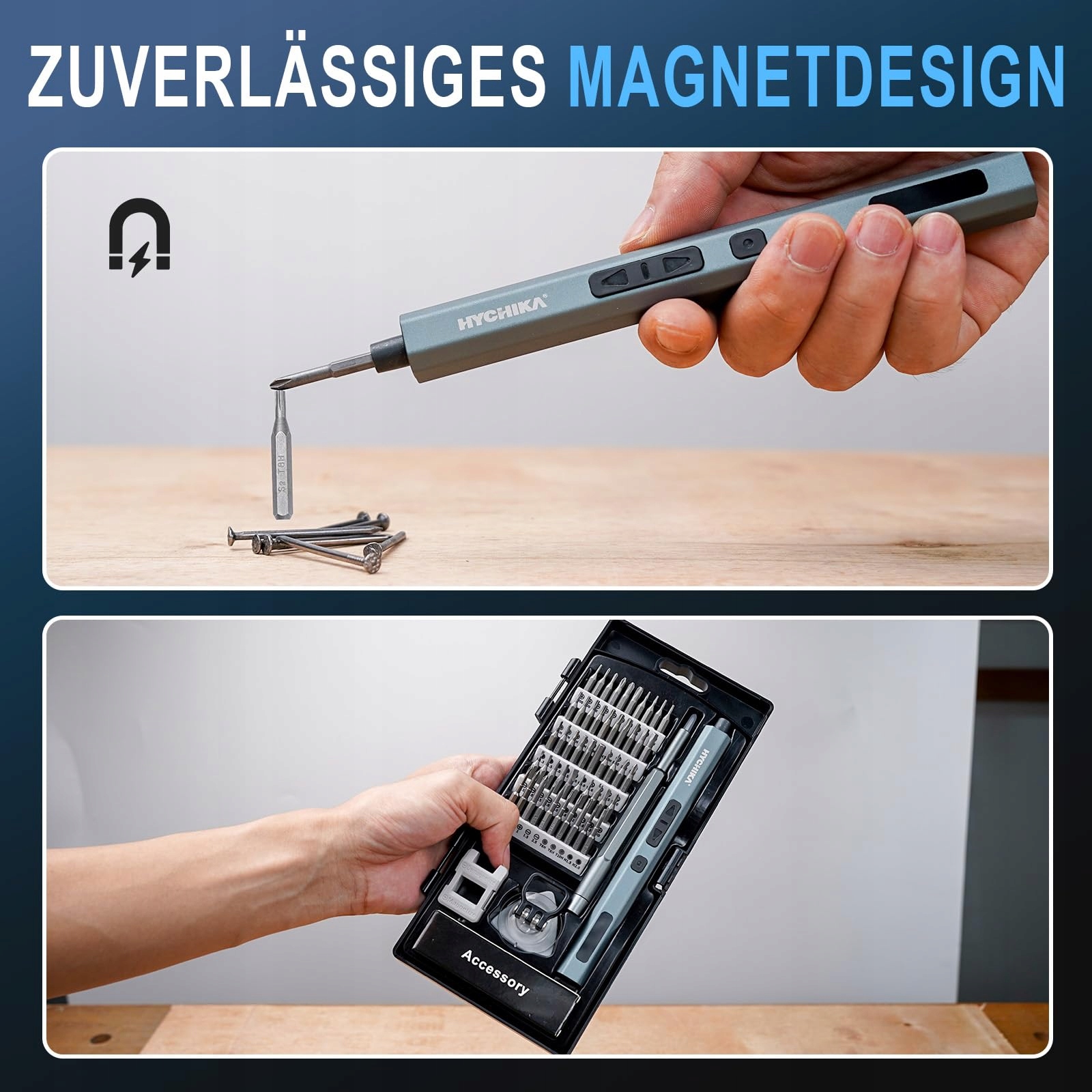 HYCHIKA Elektryczny Precyzyjny Zestaw Wkrętaków 62w1 Do Elektroniki — miniatura 7