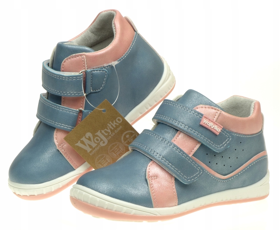 Trzewiki Półbuty WOJTYŁKO za Kostkę Rzepy Skóra 30 Rozmiar (new) 30