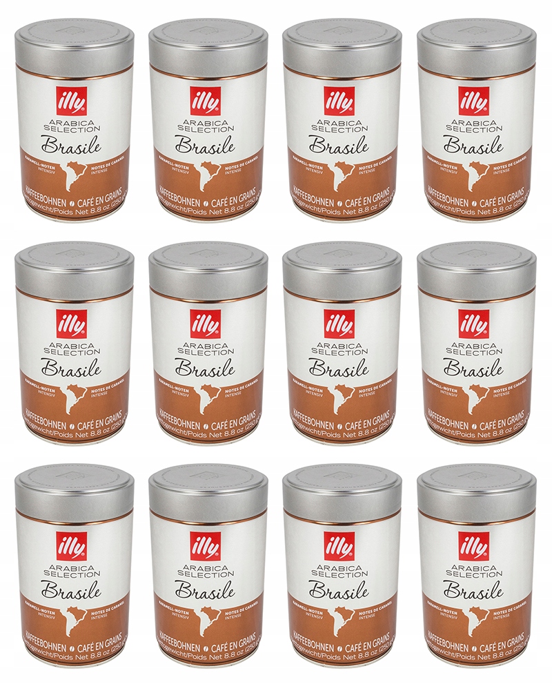 Kawa ziarnista Illy Brasile Monoarabica arabica puszka 250g (12 szt.)