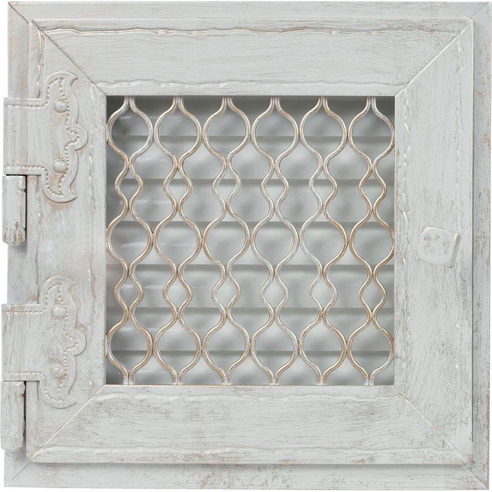 Krbová mřížka Retro bílá antik 22 výsuvná