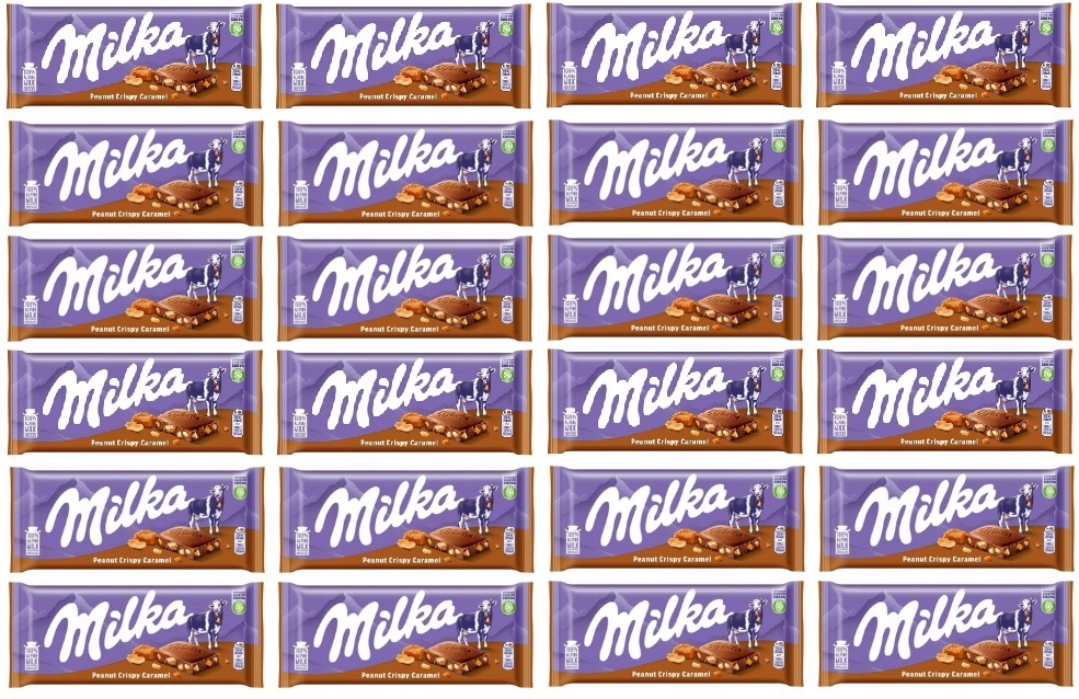 Levně 24x 90g Milka arašídová křupavá karamelová čokoláda v krabičce