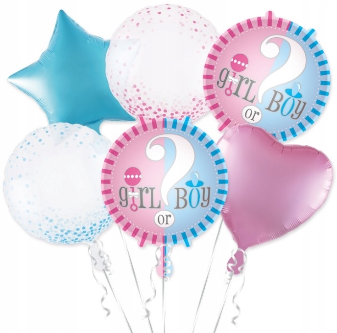 ZESTAW BALONY BABY SHOWER BOY OR GIRL GENDER PARTY 13423638685 Allegro.pl