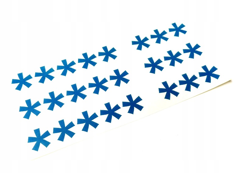 

3szt komplet Naklejka Ruch 8 gwiazd Anty Pis blue
