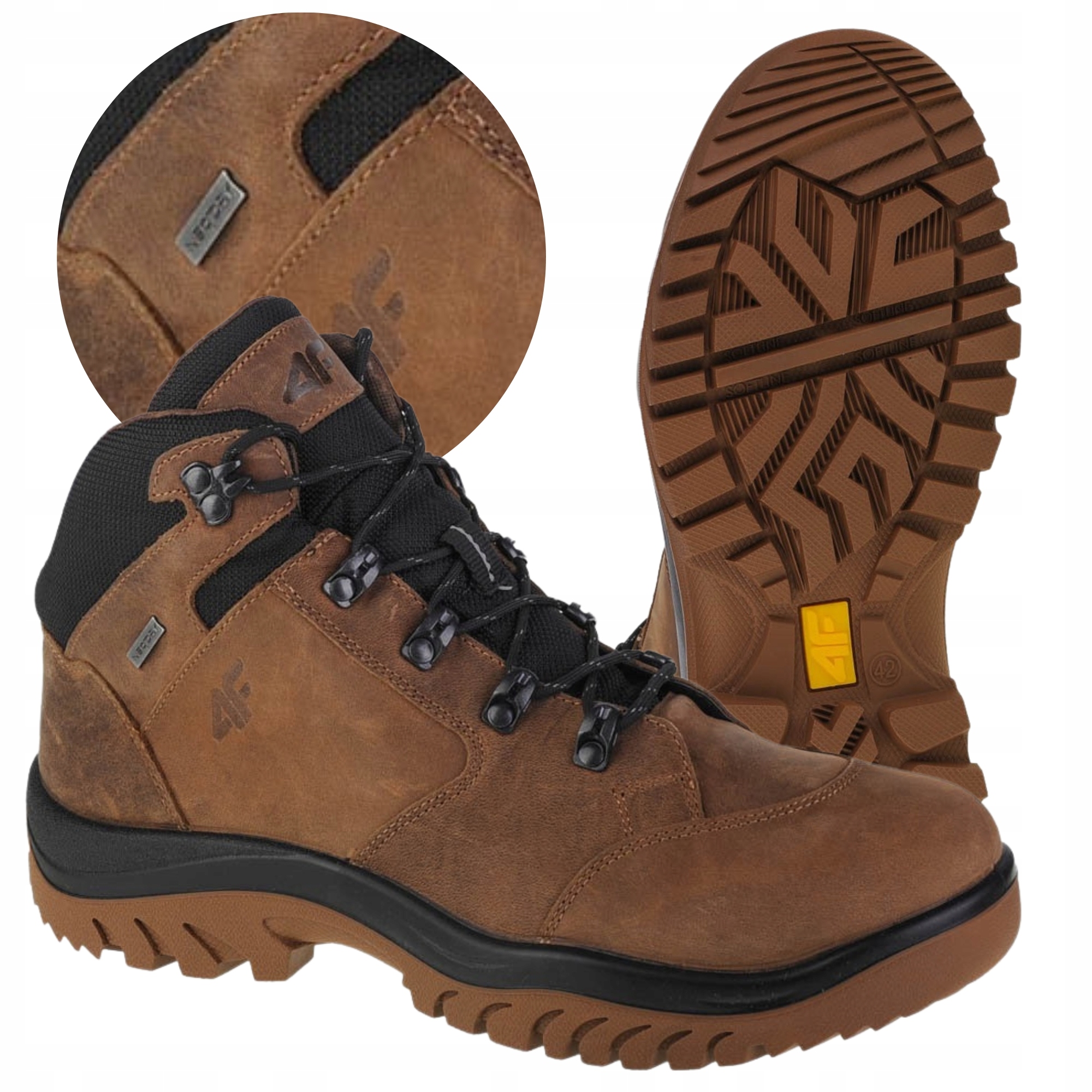 Buty Męskie Zimowe 4F Solidne Wodoodporne Trekkingowe r. 45