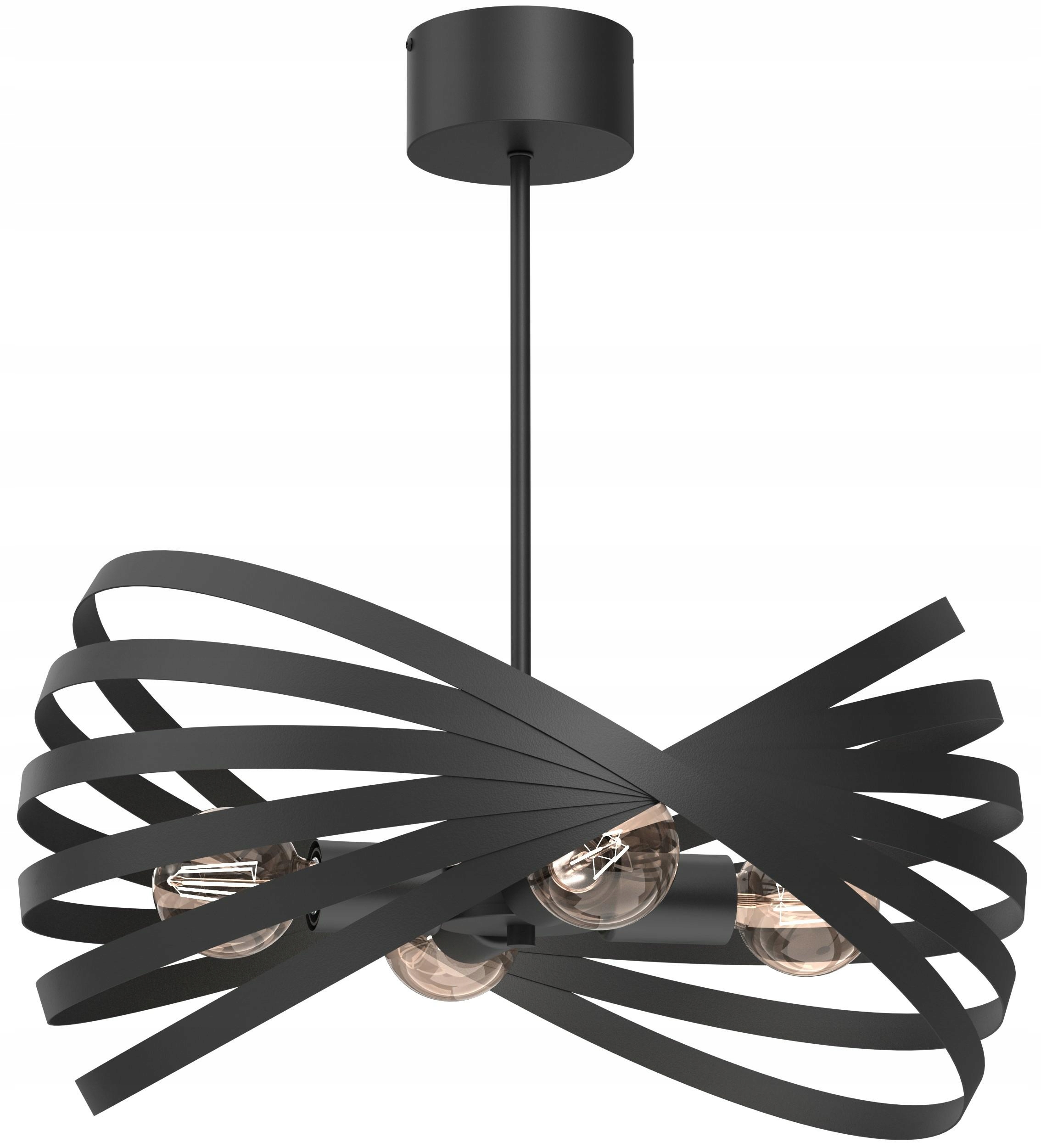 Lustr Sparkle Černý 4xE27 luxusní doplněk do obývacího pokoje nebo ložnice