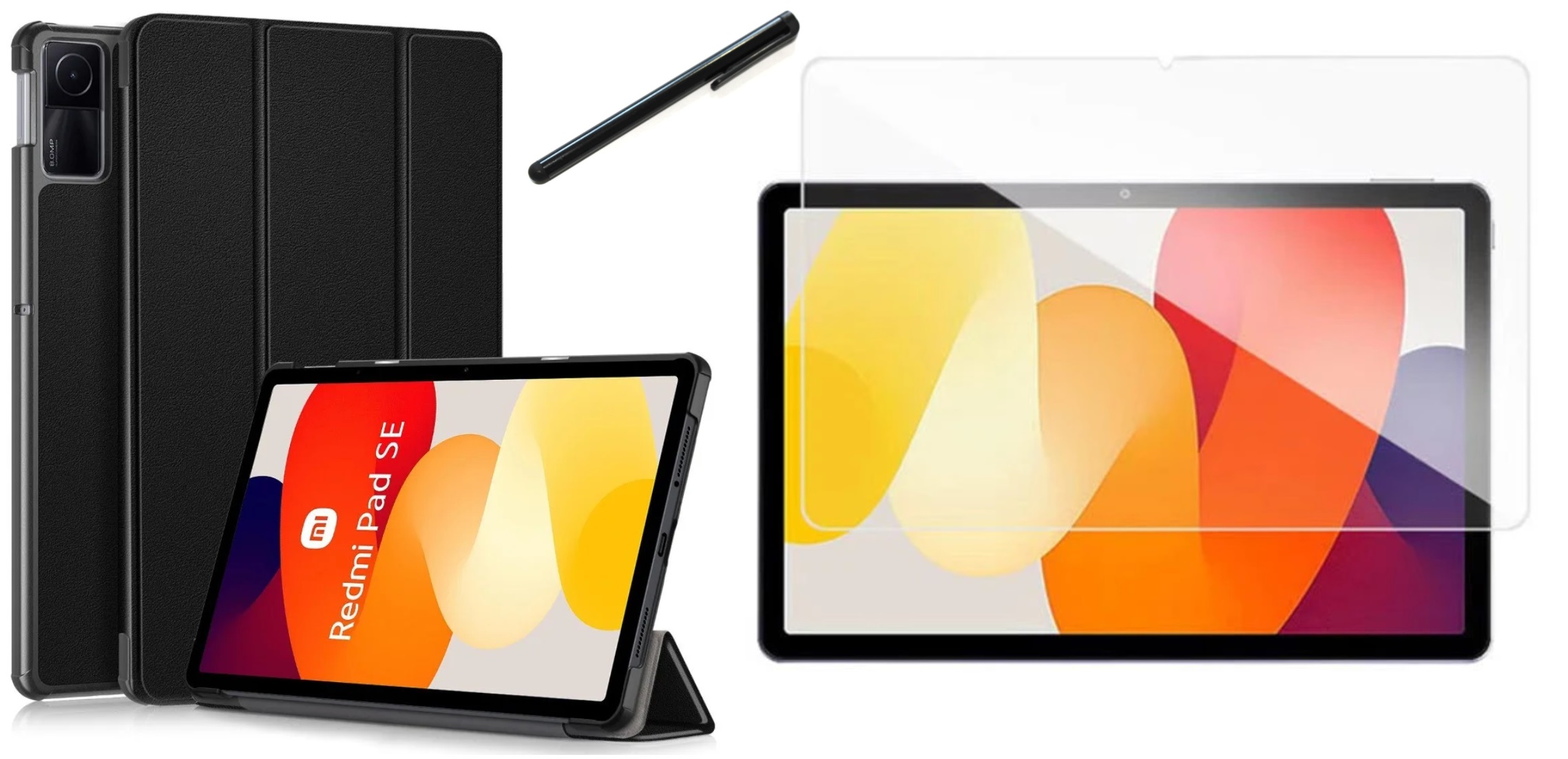 Etui Cover Z Klapką Szkło Hartowane Rysik do Xiaomi Redmi Pad Se 2023