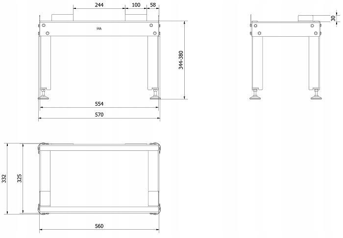 PODSTAWA NOGI STELAŻ POD żeliwny WKŁAD simple S/M 8 BS Kod producenta PODSTAWA POD WKŁAD SIMPLE S/M 8 PRAWY