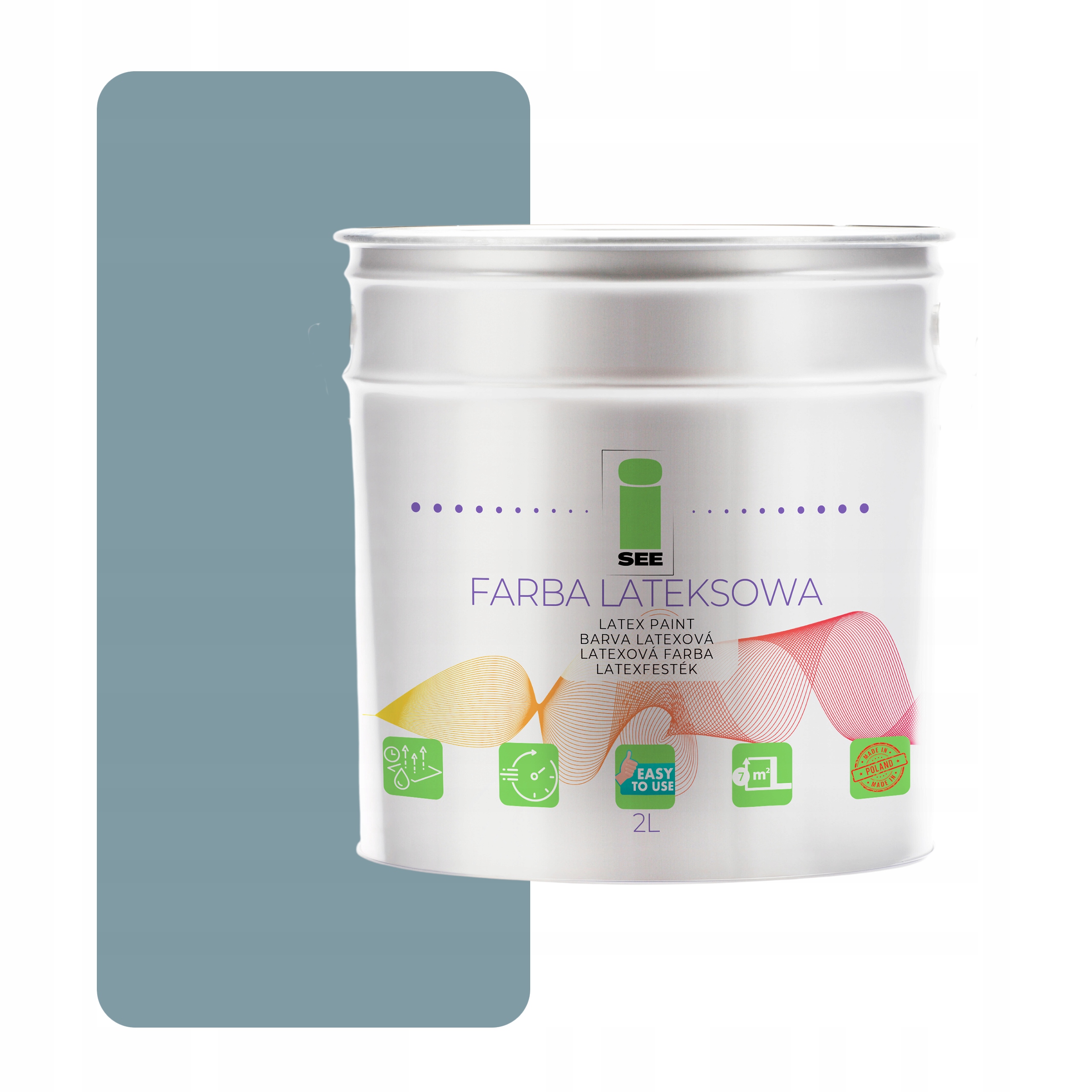 Barva Šedá, Tónovaná, Prodyšná, 2 L, Hypoalergenní