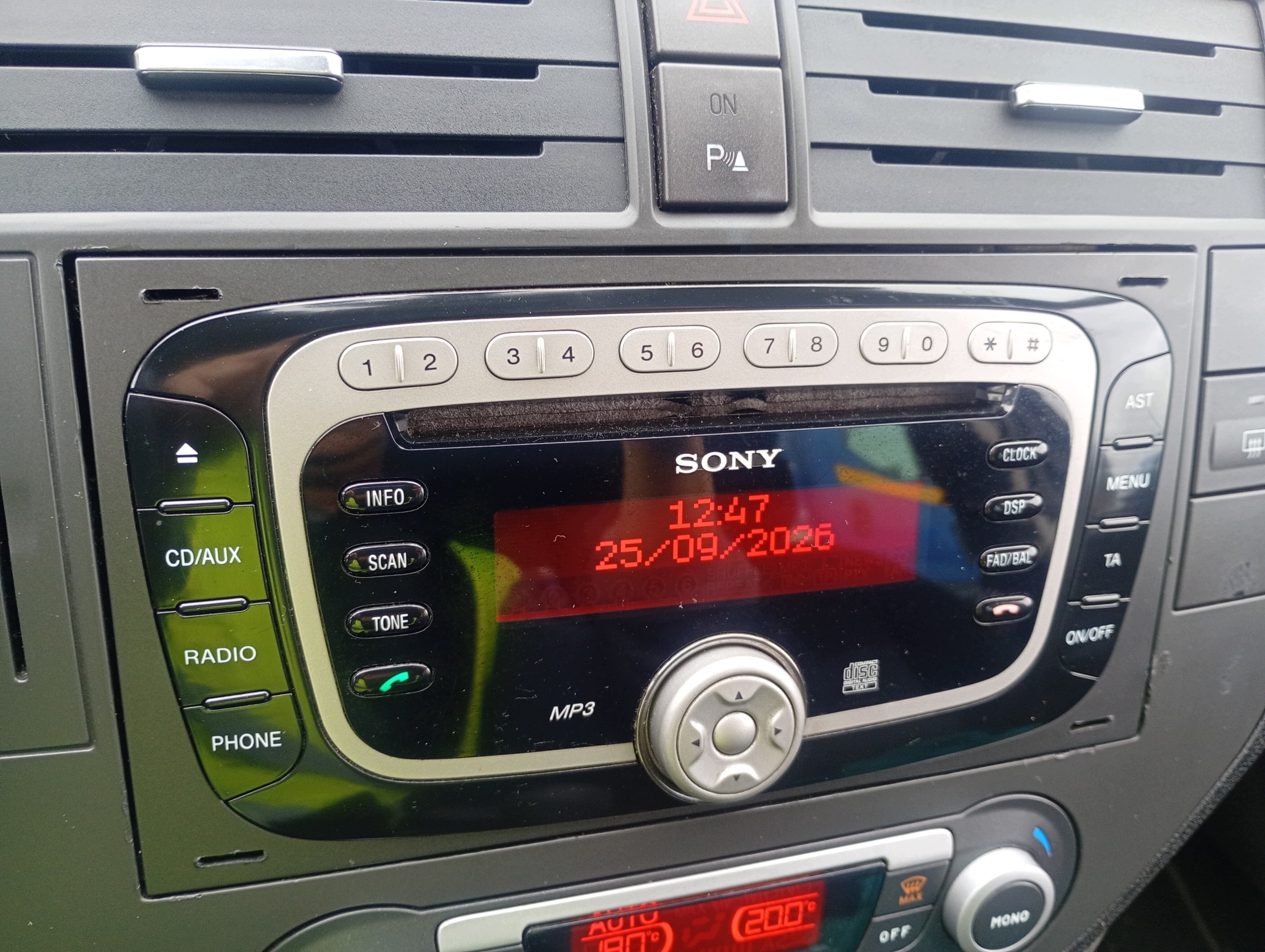 RADIO original CD missing code SONY Ford C-MAX 1 and FL 07-11