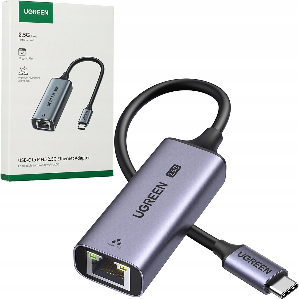 Síťový adaptér, Usb-c dongle na Ethernet RJ-45 Lan pro počítač, Ugreen
