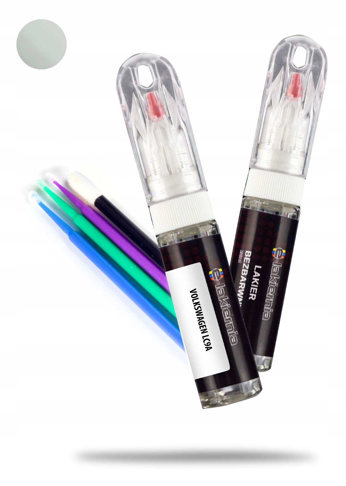 LAKIER ZAPRAWKA 2W1 + BEZBARWNY SAMOCHODOWY ZAPRAWKOWY VOLKSWAGEN LC9A