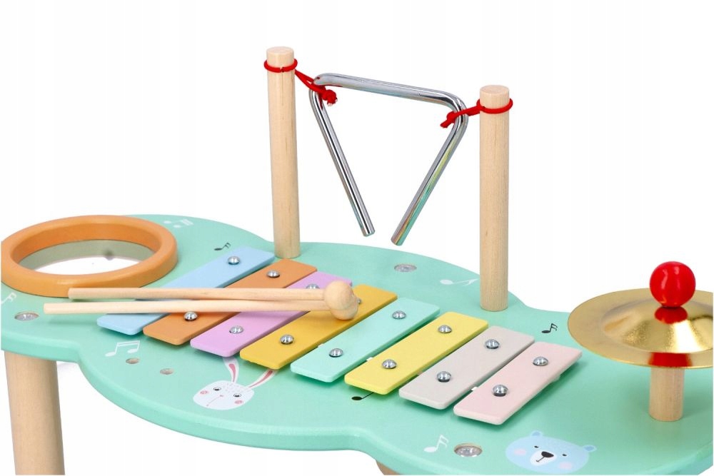 AdamToys Musikspielzeug Tiere Lerntisch Spieltisch 4in1 Musikinstrument Kinder Musik-Set — 10
