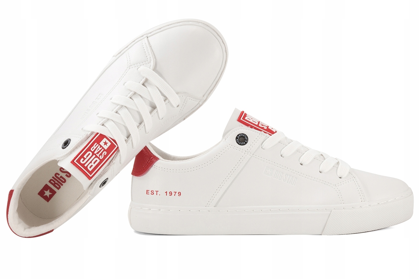 Big Star JJ174106 Polokozačky Tenisky Polobotky Eko bílé 40 Bílá