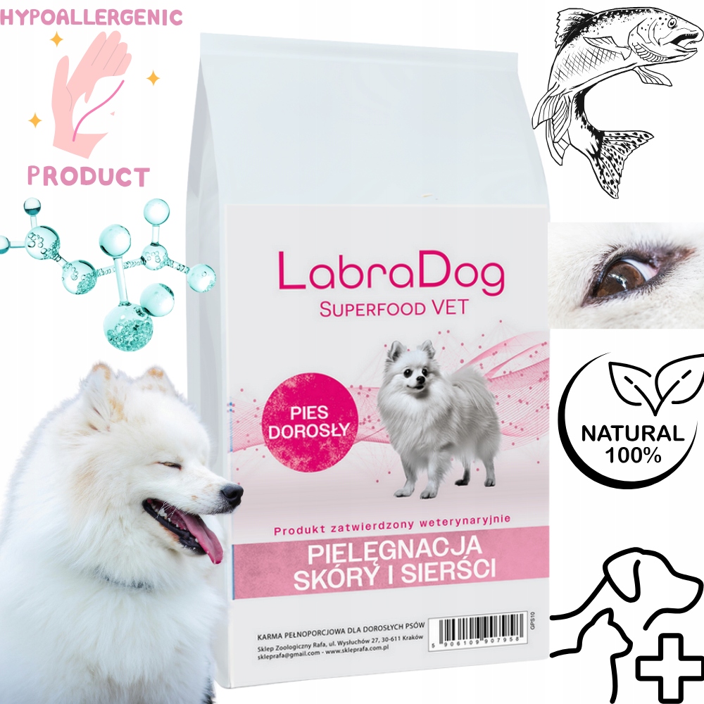 Levně LabraDog Superfood Peptidy Hydrolyzovaný losos pro bílé plemeno 10 kg