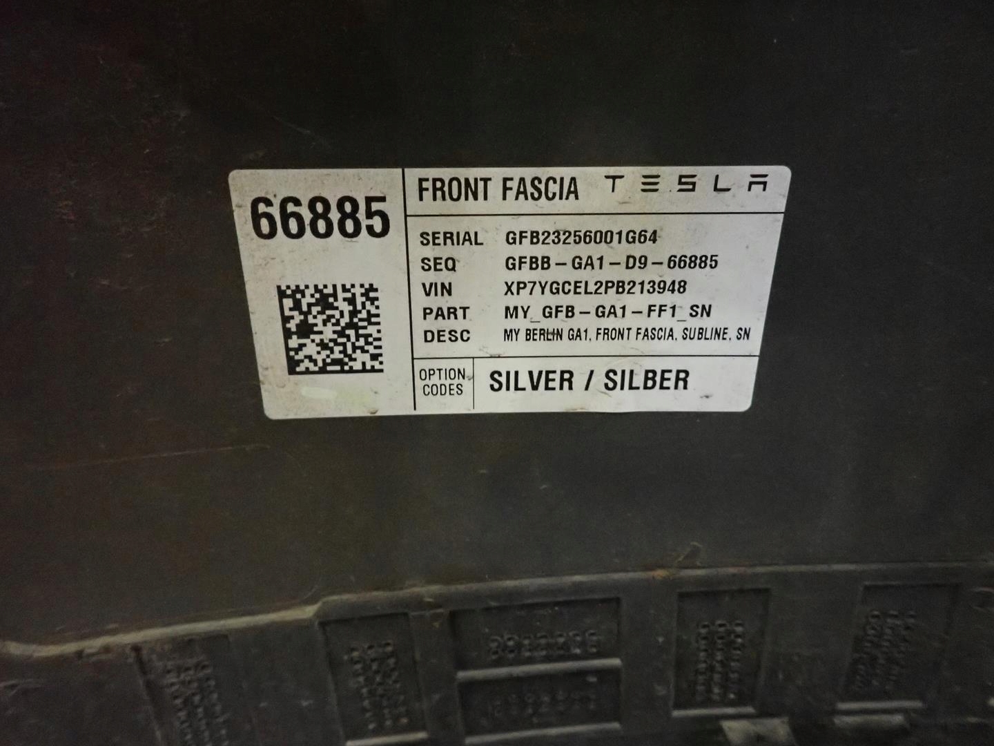 bumper front front TESLA Y 2020