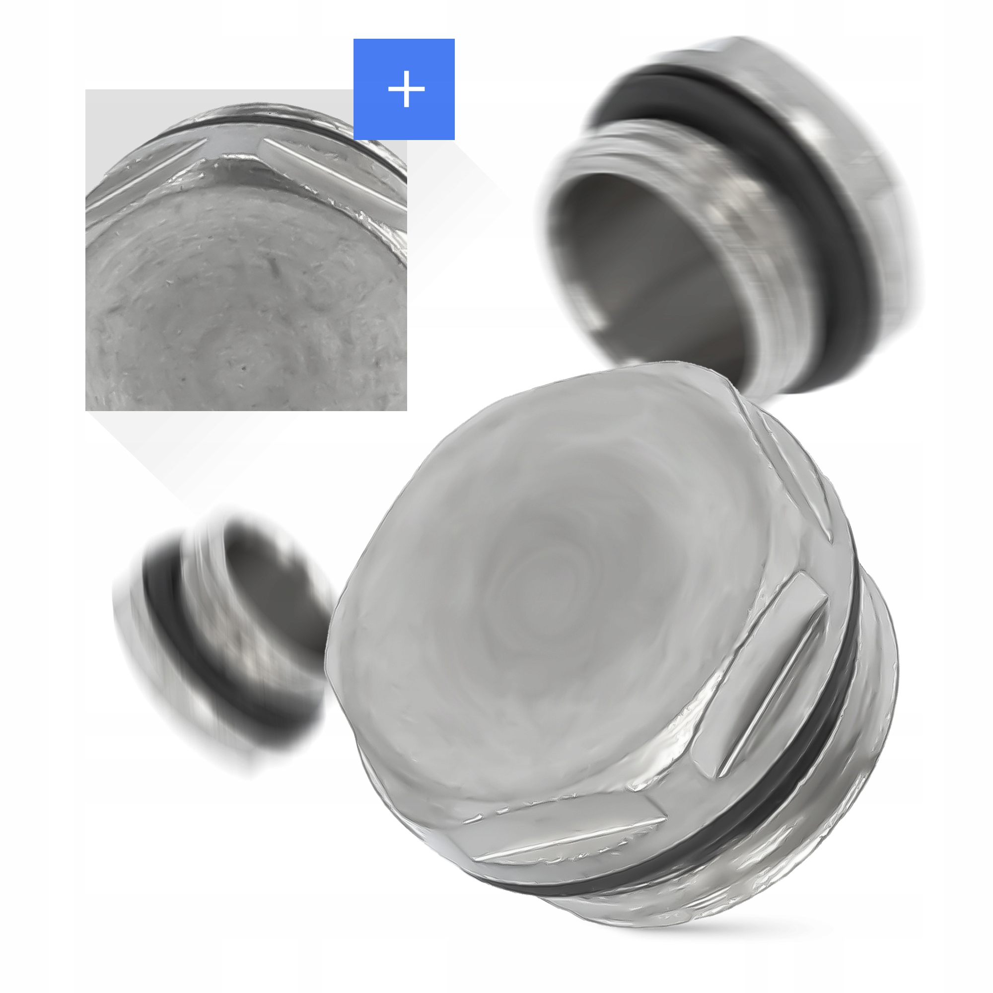 KOREK ZAŚLEPIAJĄCY RUR GRZEJNIKA 1/2 Niklowany ZAŚLEPKA Oringiem Uszczelką Marka inna