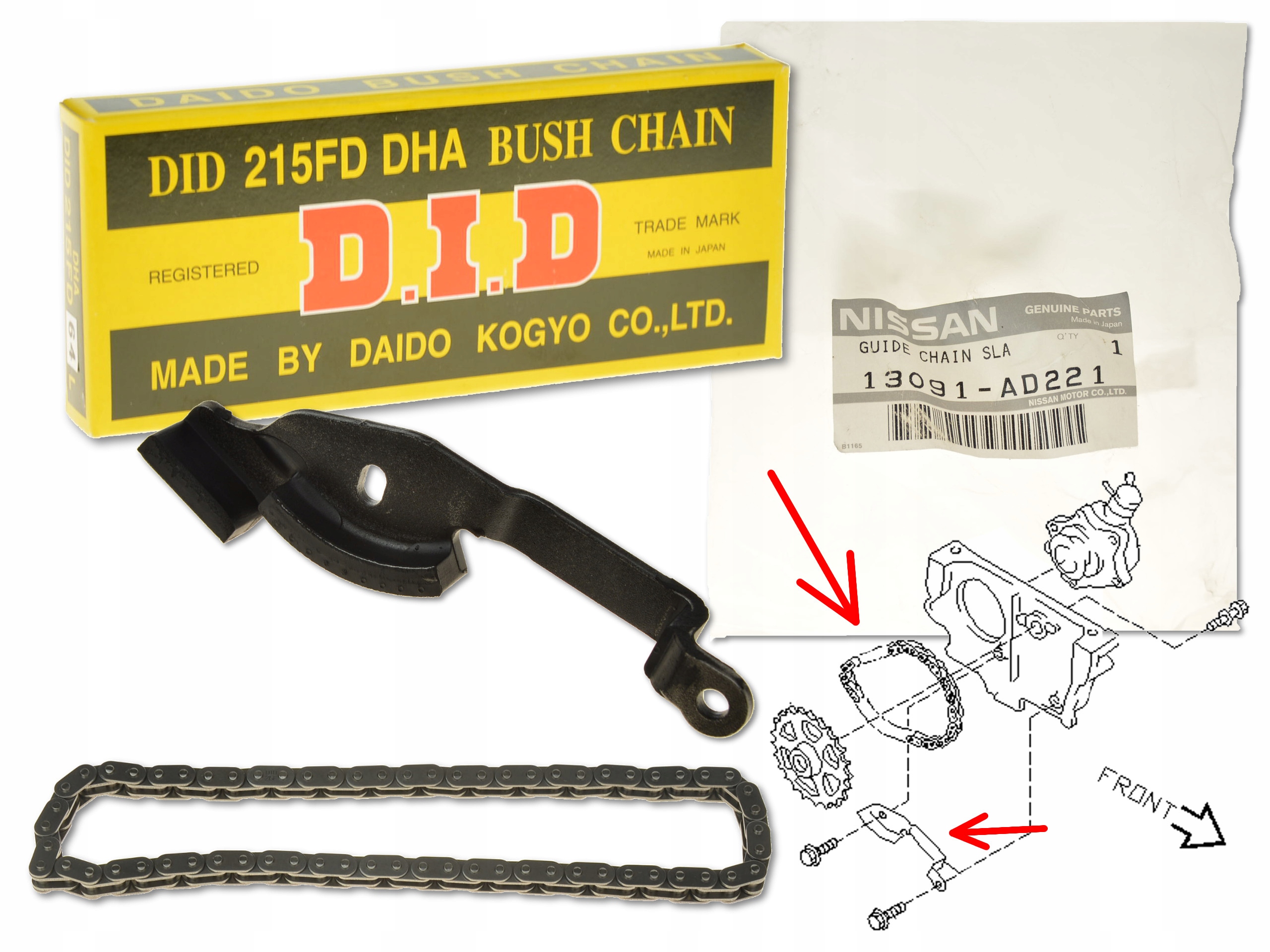 215FDDHA64LE - NISSAN X-TRAIL T30 01-2. 2 натягувач ланцюга VACUM