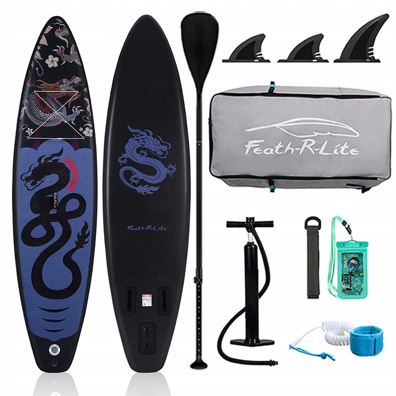 DESKA SUP DO PŁYWANIA POMPOWANA DMUCHANA STAND UP PADDLE Z WIOSŁEM 335CM PL Długość (cm) 335 cm