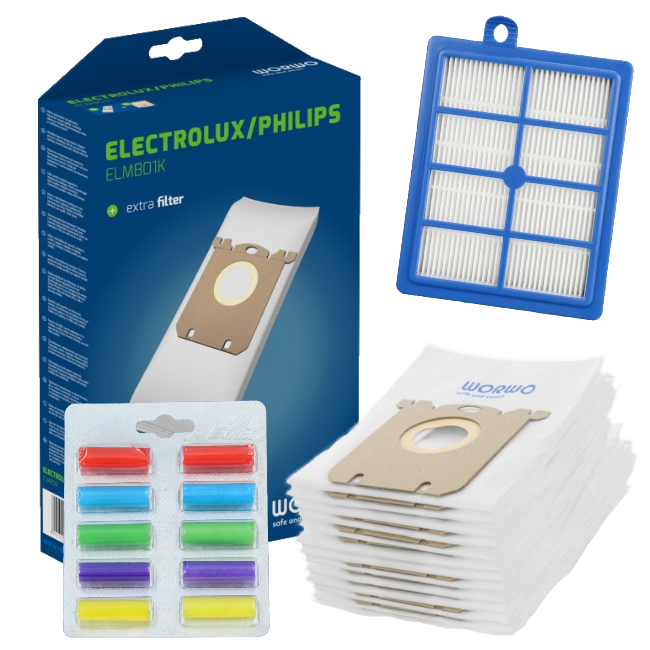 WORKI DO ELECTROLUX PHILIPS + FILTR HEPA + ZAPACH