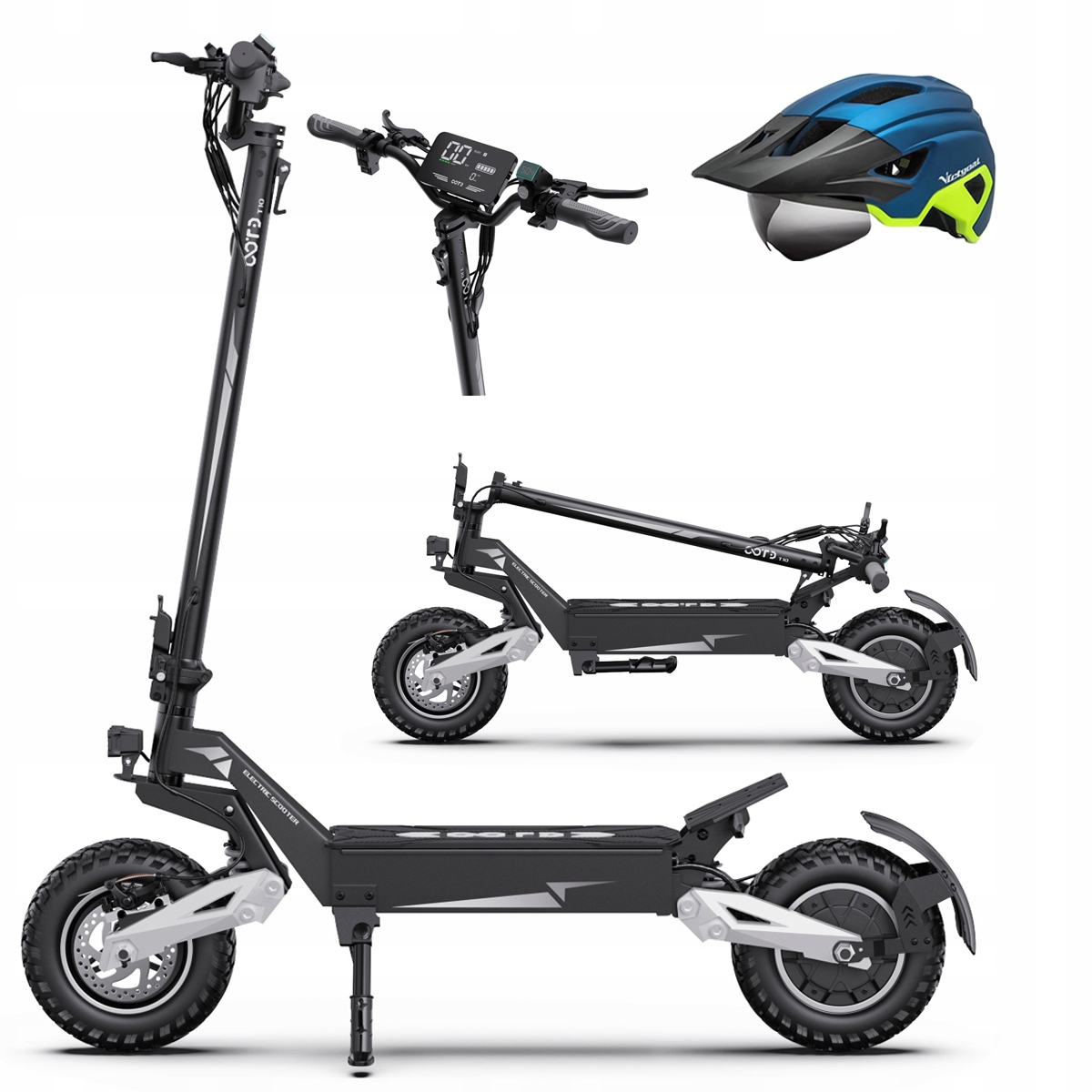 Ootd T10 skládací elektrická vozidla 900W 50KM/H 48V 13.5AH 45KM 11" Pl