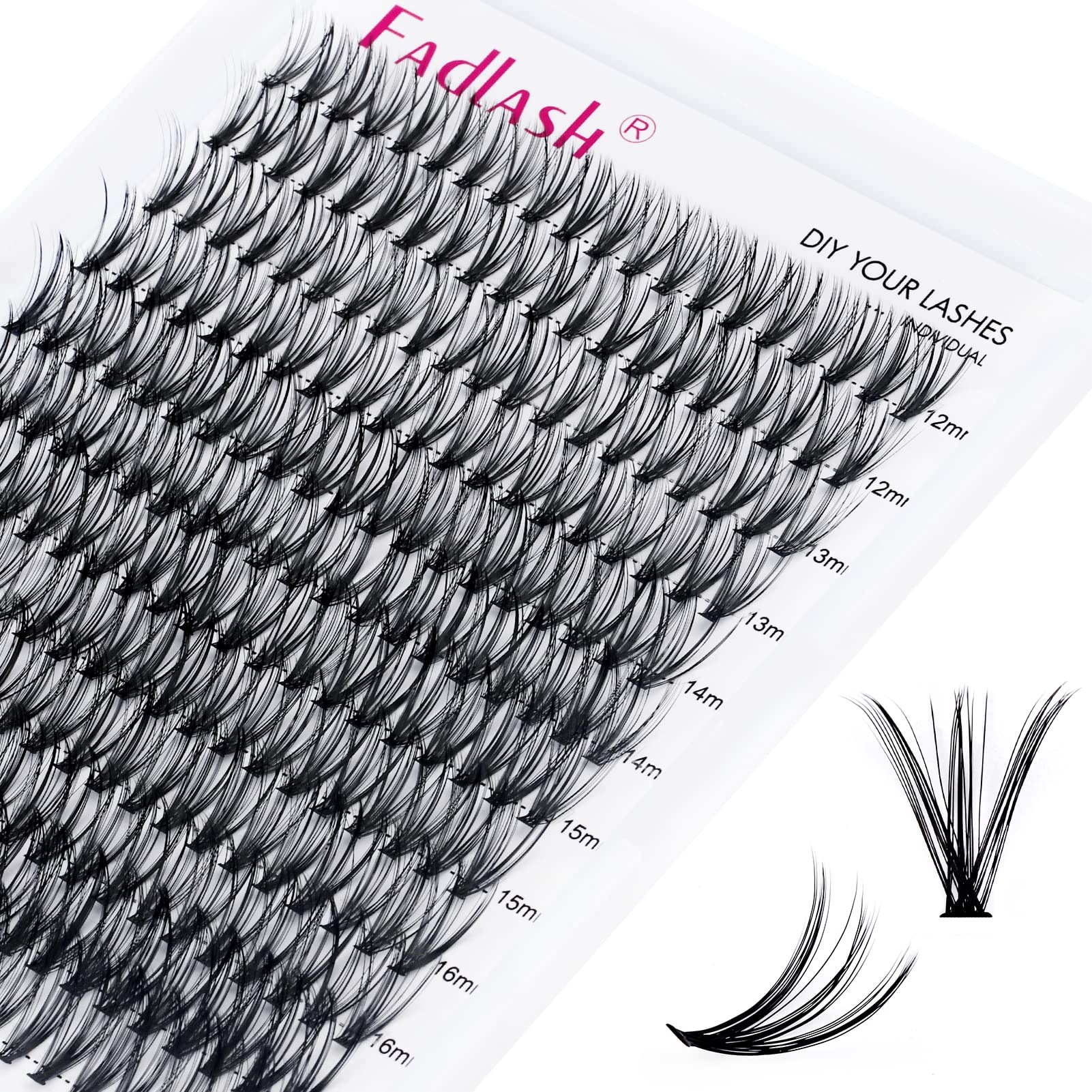 Pupínky umělých řas pro prodlužování 30D Černá 07D1218 Fadlash