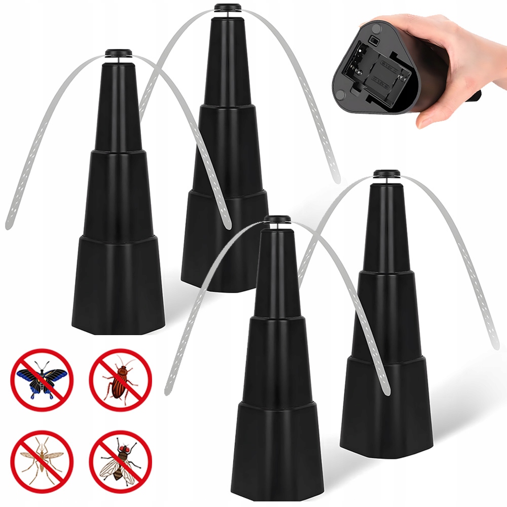 Multifunkční Ventilátor Odpuzující Mouchy S Dvojitými Čepelemi, 4 Ks