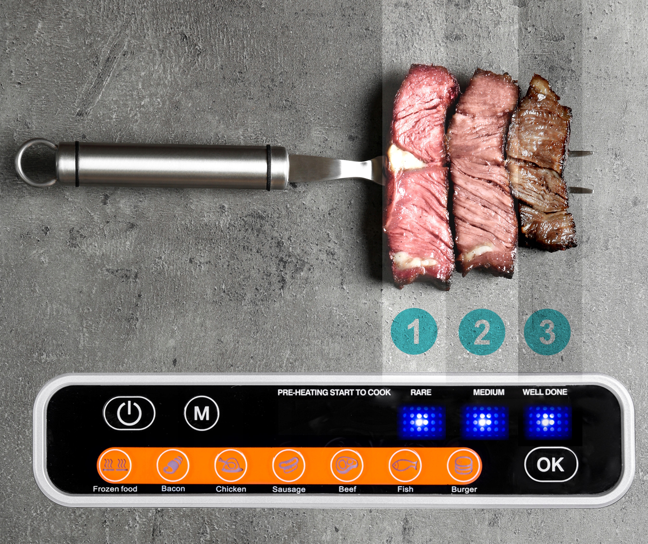 Grill Elektryczny INTELIGENTNY PROGRAMY FIT FIRST AUSTRIA Moc 2100 W