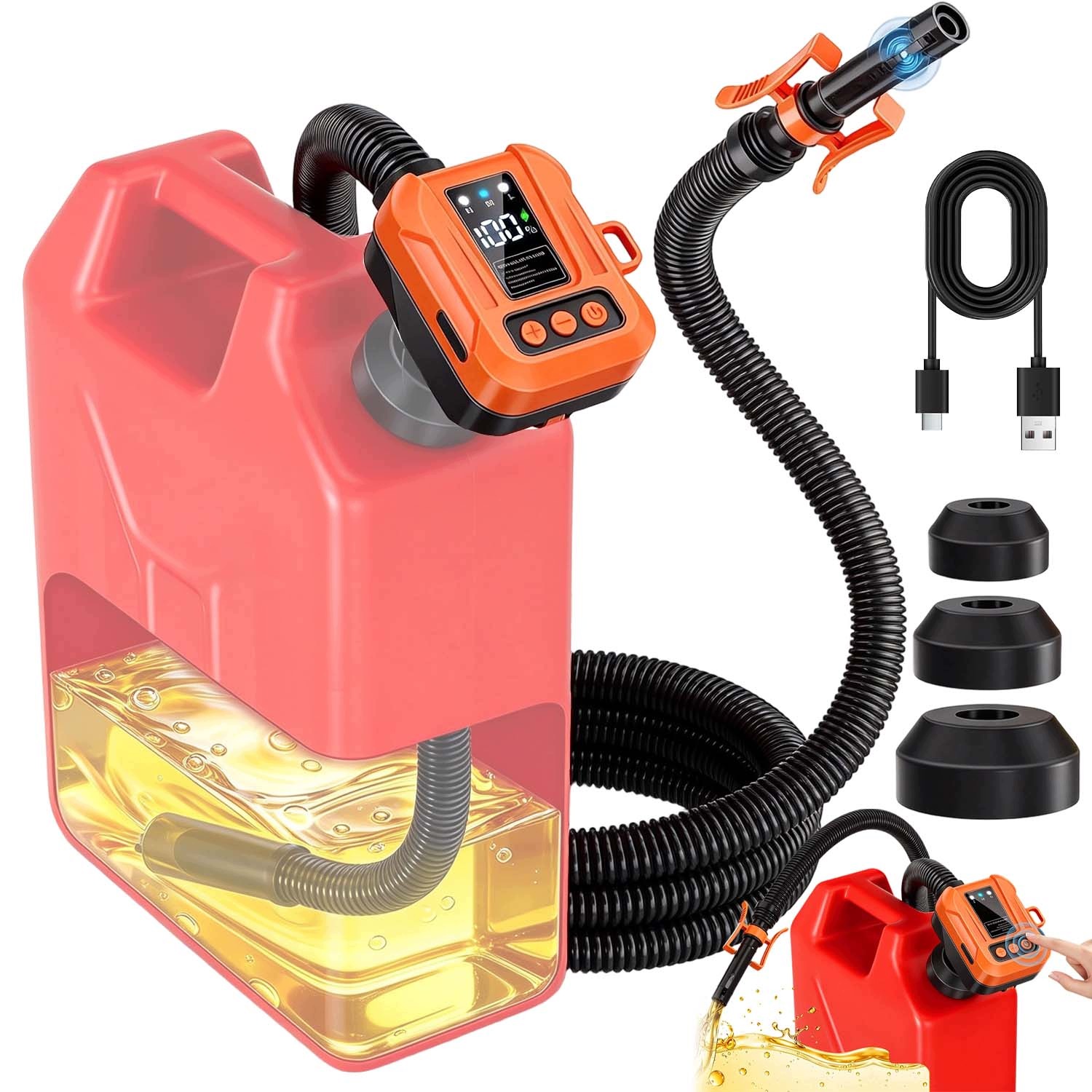 Akumulatorowa Pompa Paliwa 4000 Mah 3,8 Gpm Z Czujnikiem Auto-stop