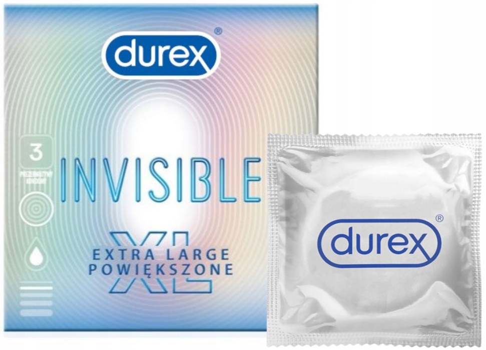 

Prezerwatywy Durex Invisible XL powiększone 3 szt.