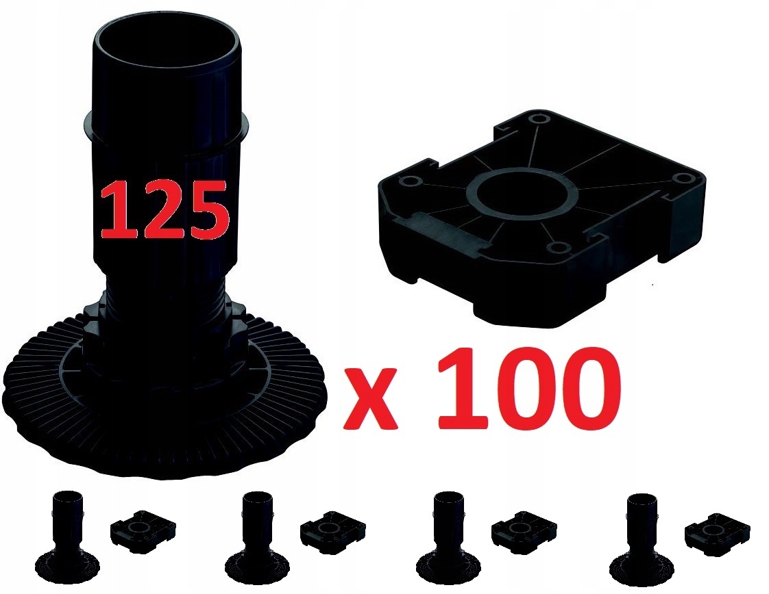 100 x nožička Axilo od Hafele hlavička H 125