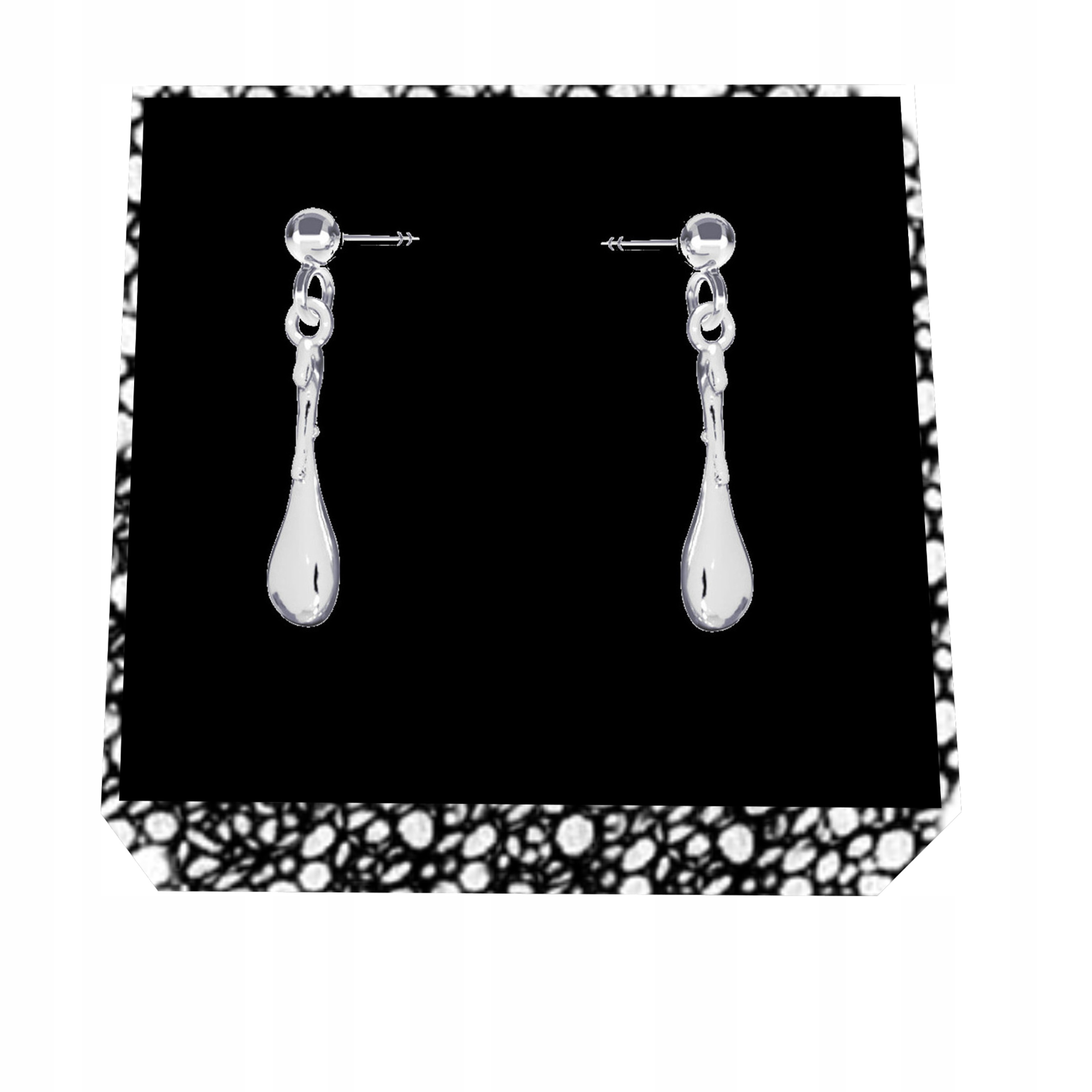 Kapka Kapky Slzička Stříbrné náušnice na tyčinkách stříbro 925