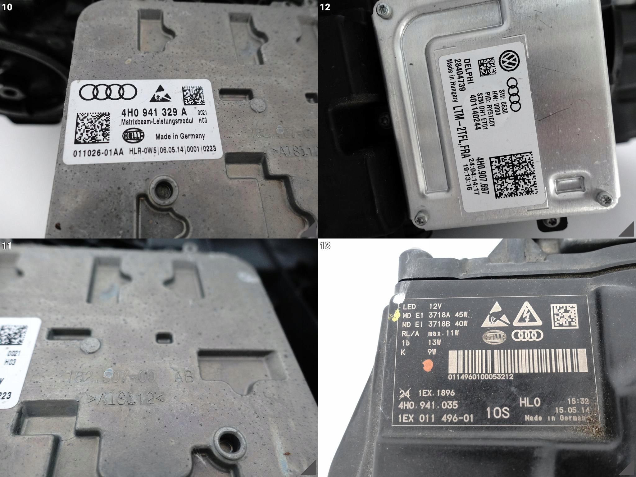 AUDI A8 S8 4H0 D4 LIFT 13-17 MATRIX FULL LED light left front EU complete