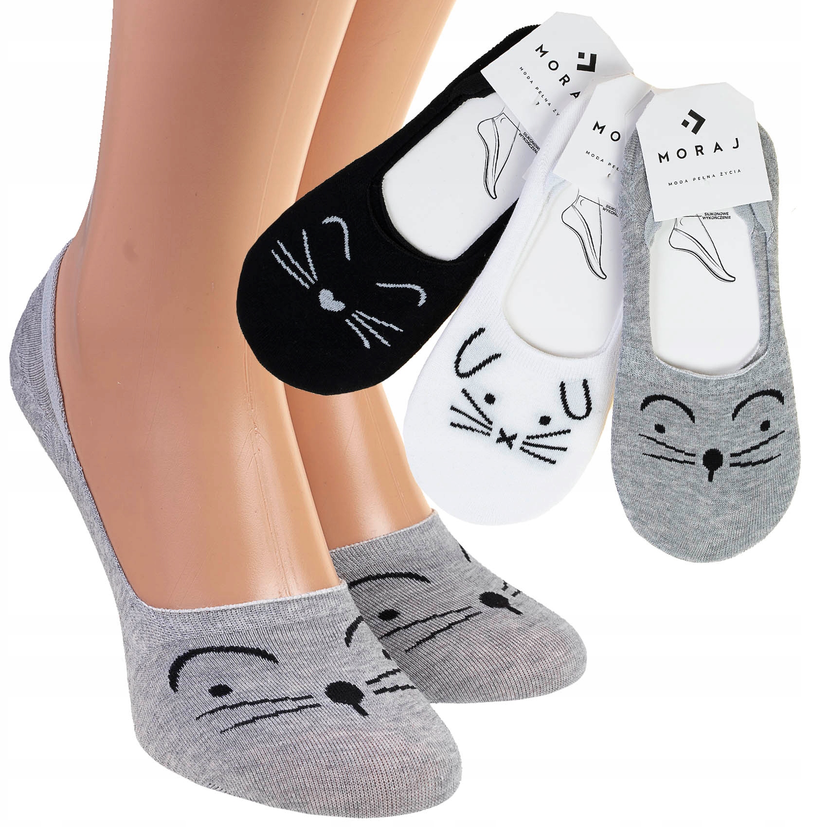 

Moraj Skarpetki Krótkie Stopki Dam. 3 pary r.38-41