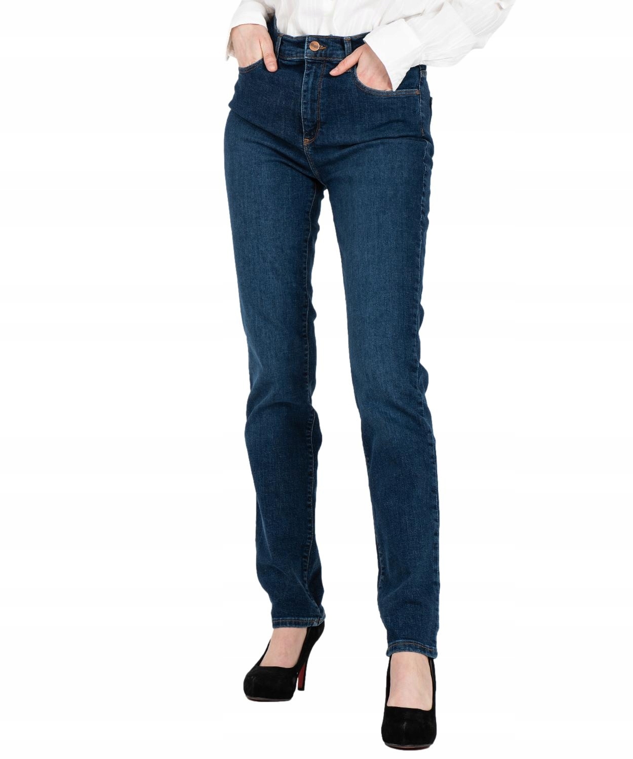 Wrangler Modré Hladké Džíny Na Zip W40 L32 7AA