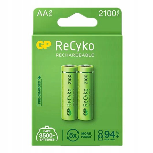 Akumulatorki Aa R6 Ni-MH Gp ReCyko 2100mAh 2 sztuki